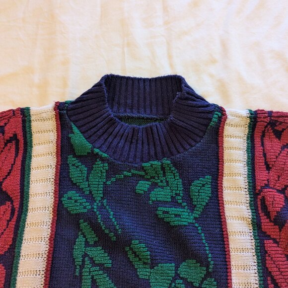 Vintage Knit Sweater - Vines, 90s. Dad Sweater - Picture 2 of 3